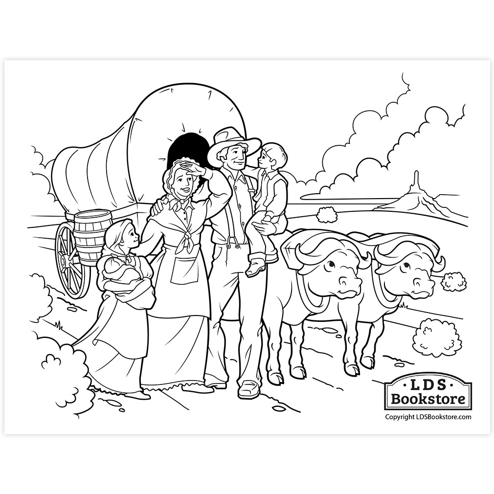 Pioneer day coloring page