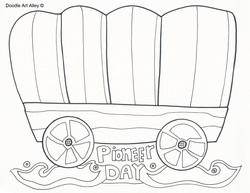 Pioneer day coloring pages