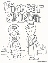 Pioneer day coloring pages