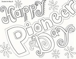 Pioneer day coloring pages