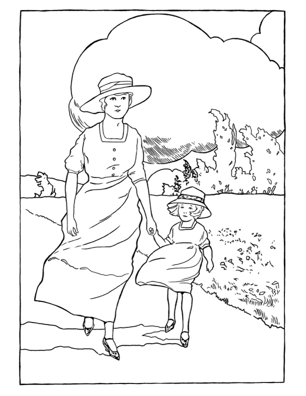 Spring coloring pages