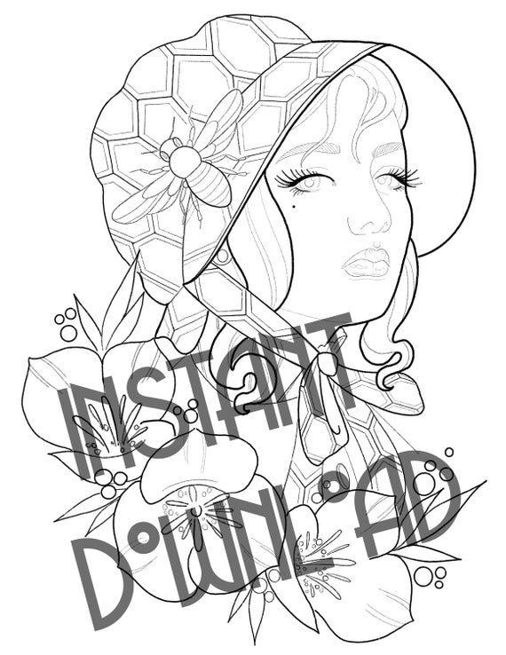 Grey scale and line work pioneer utah coloring page instant download