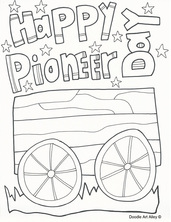 Pioneer day coloring pages