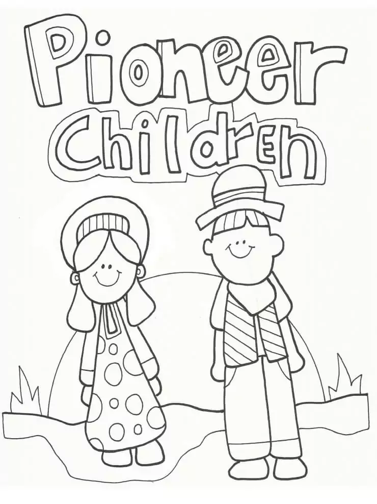 Pioneer day coloring page