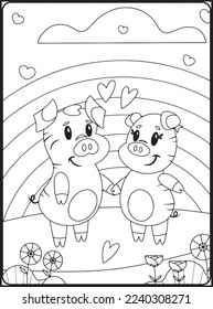 Day coloring pages kids stock vector royalty free