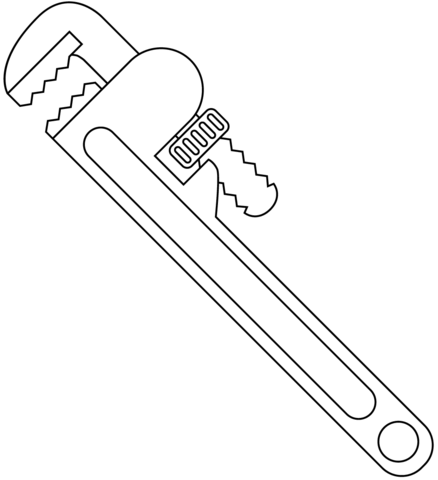 Pipe wrench coloring page free printable coloring pages