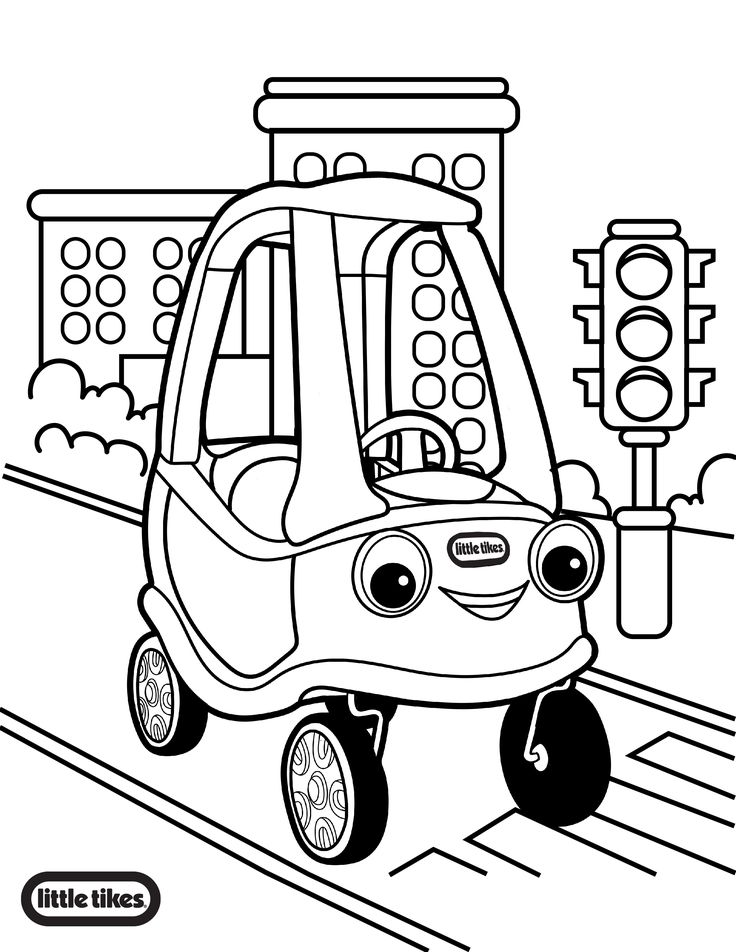 Cozy coupe coloring page cozy coupe little tikes paw patrol birthday