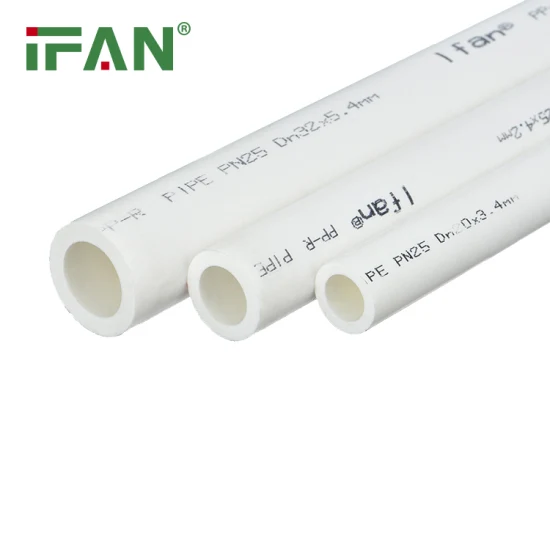 Ifan new raw material white color customized size ppr pipe plastic plumbing