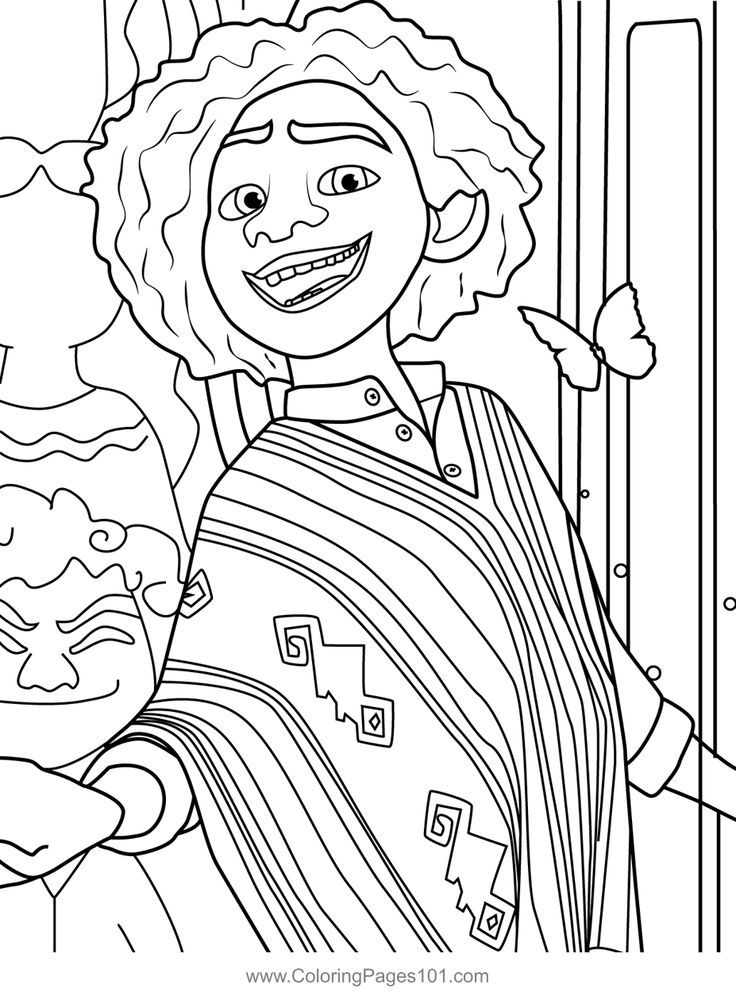 Camilo madrigal encanto coloring page cartoon coloring pages disney coloring pages coloring books