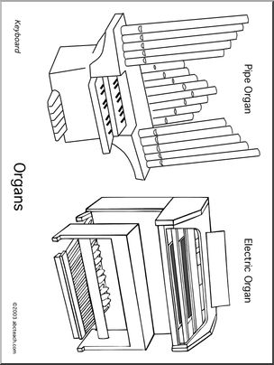 Coloring page organs