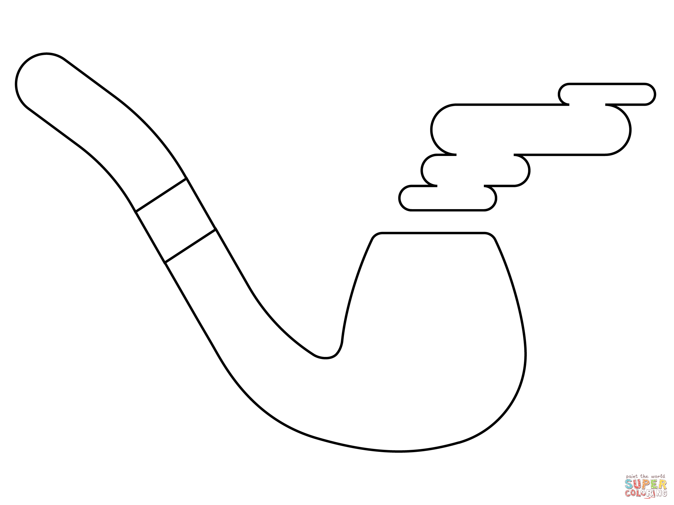 Smoking pipe coloring page free printable coloring pages