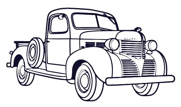 Printable antique cars coloring pages pdf