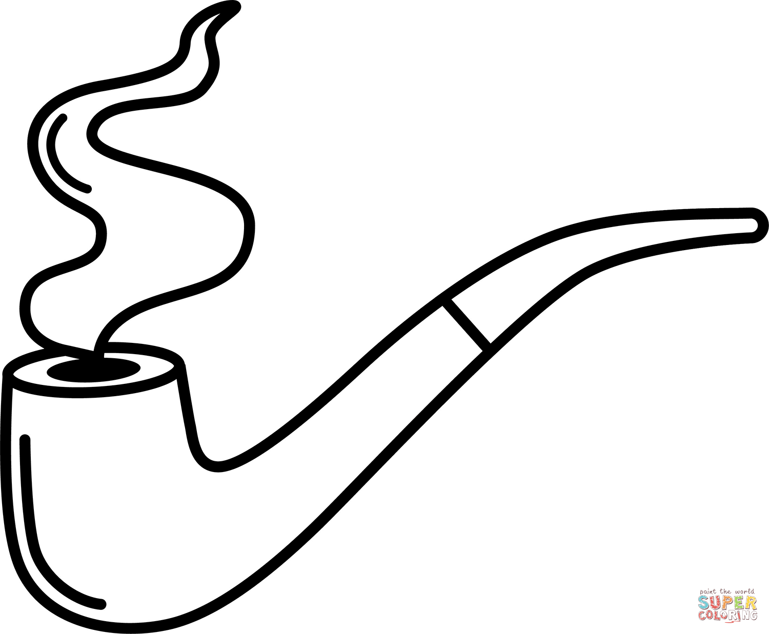 Smoking pipe coloring page free printable coloring pages