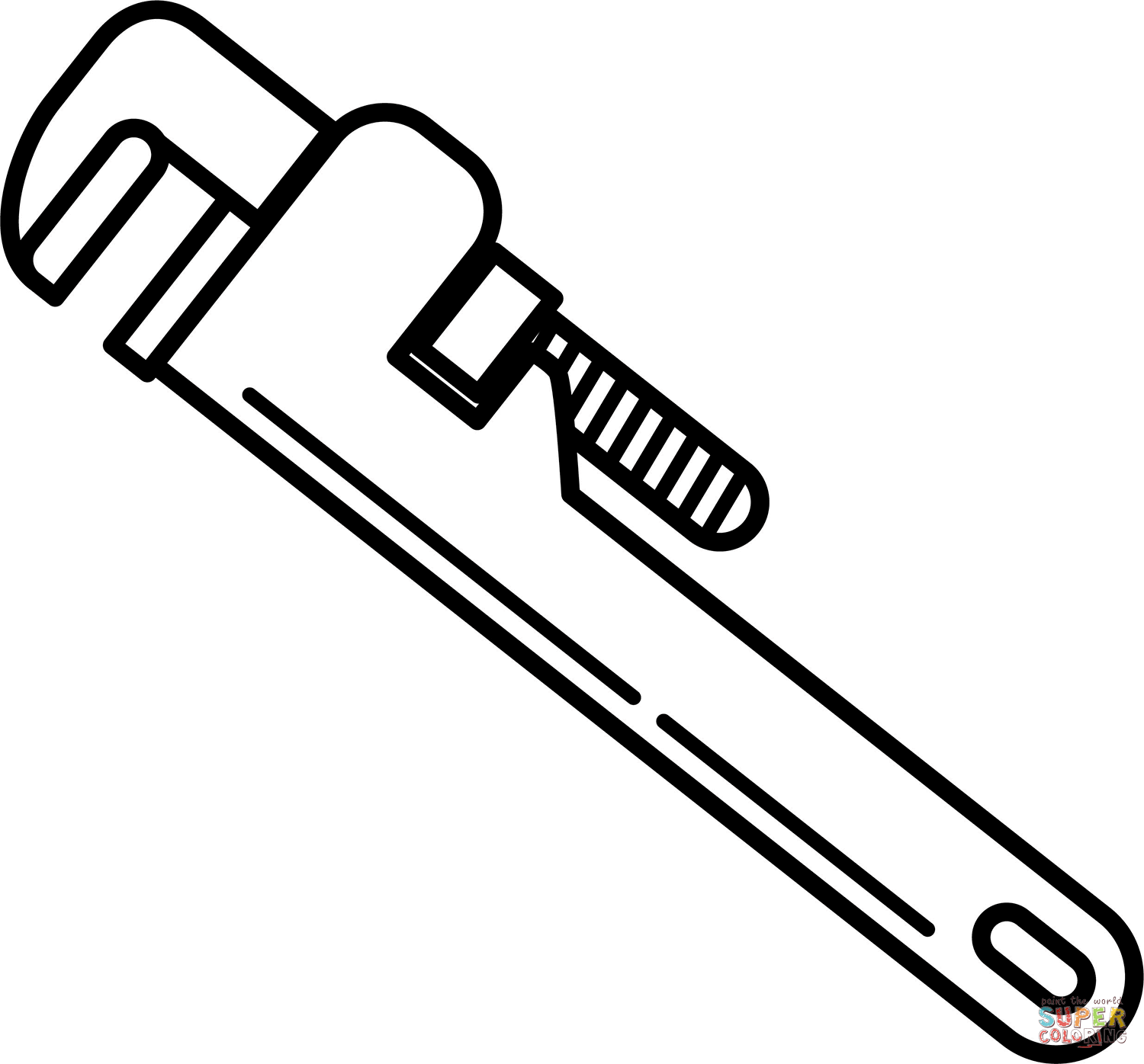 Pipe wrench coloring page free printable coloring pages