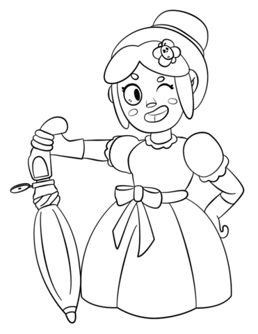 Brawl stars piper coloring page free printable coloring pages