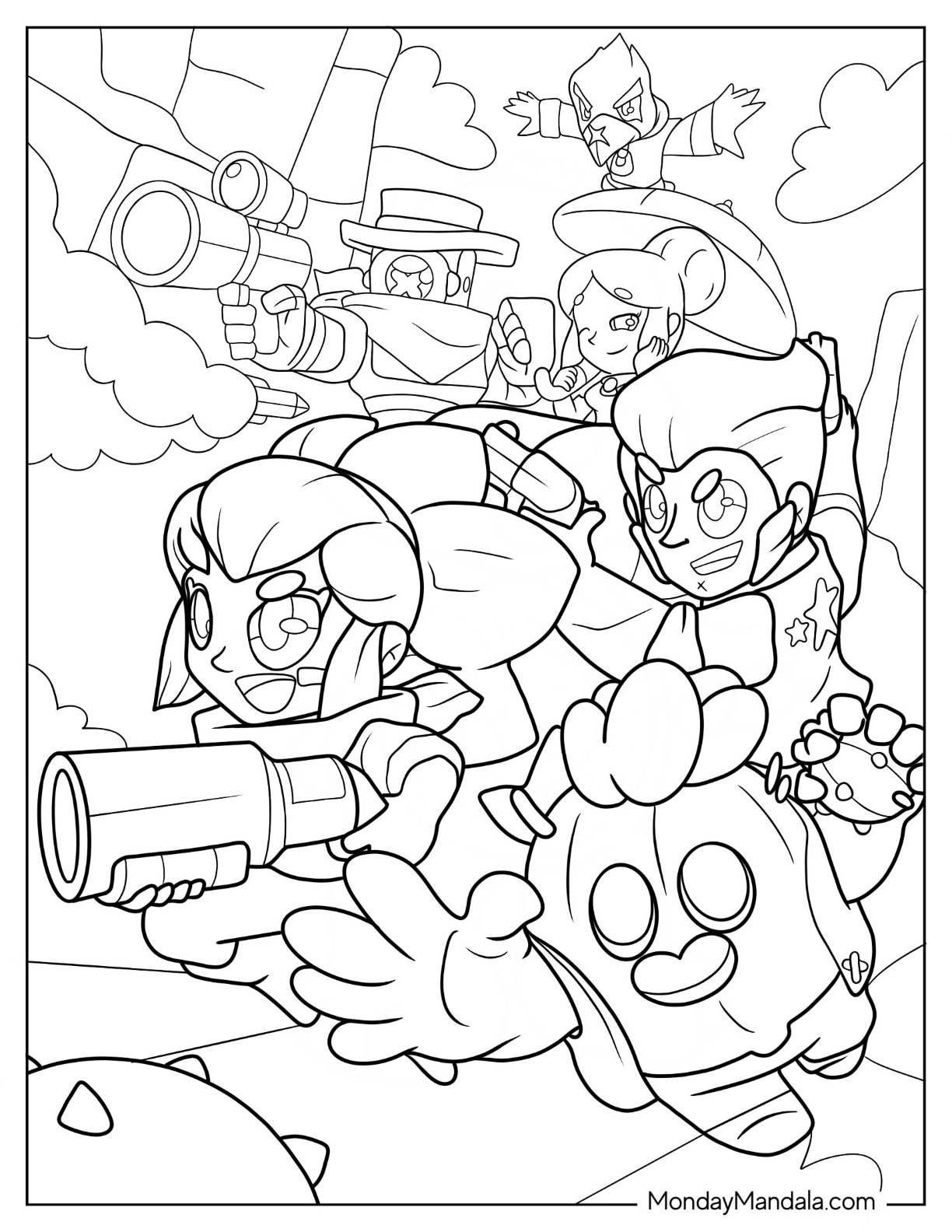 Brawl stars coloring pages free pdf printables