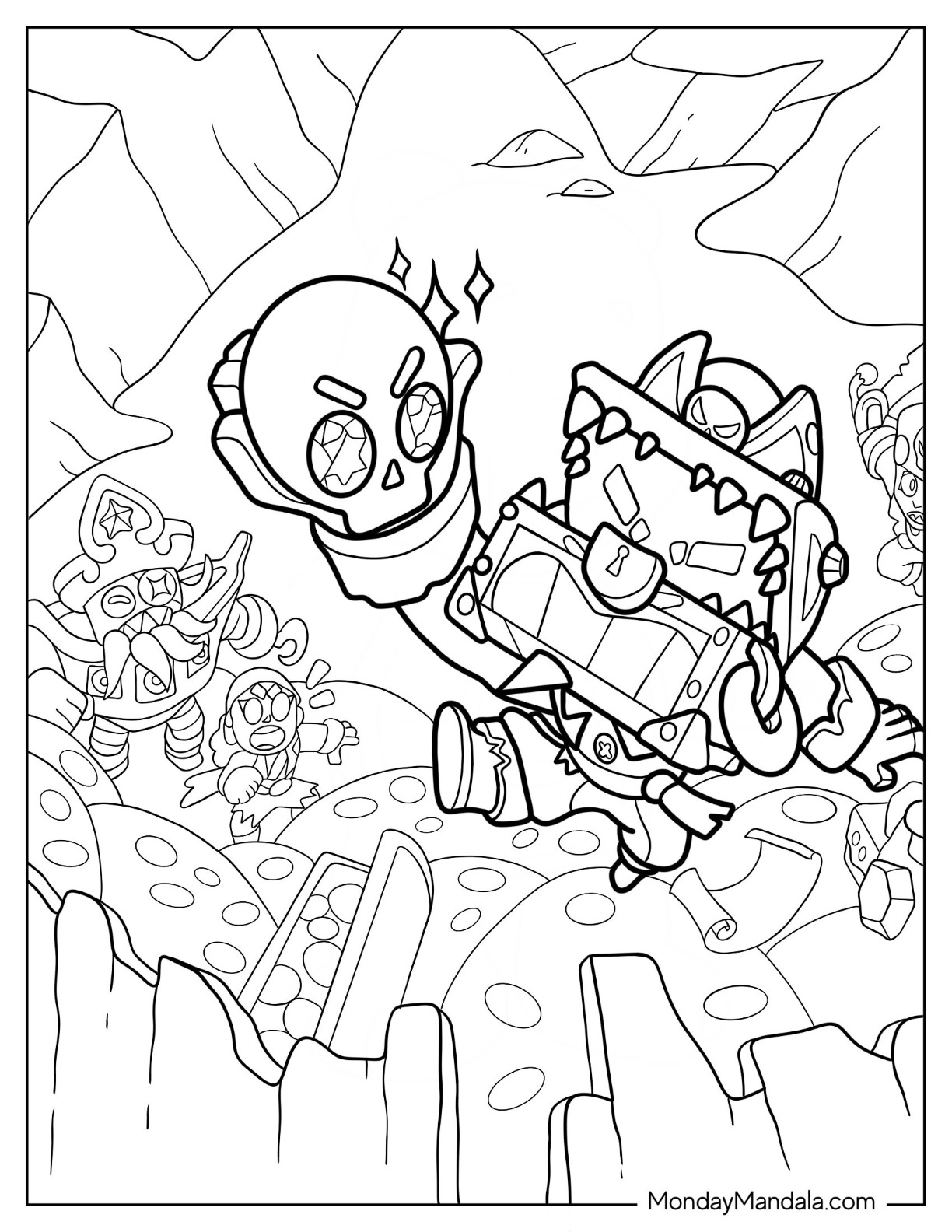 Brawl stars coloring pages free pdf printables