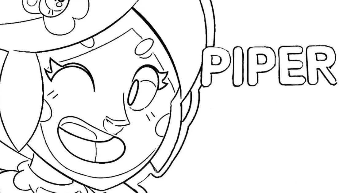 Piper from brawl stars coloring pages print for free