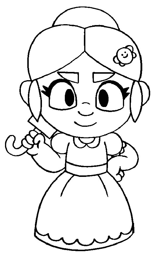 Piper brawl stars coloring page â having fun with children