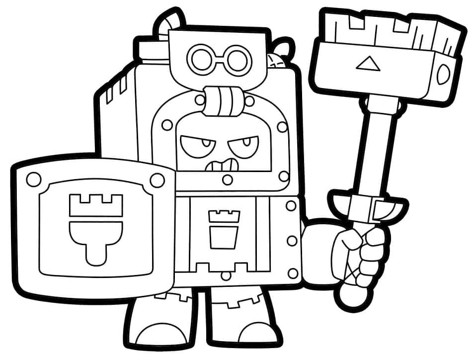 Piper from brawl stars coloring page