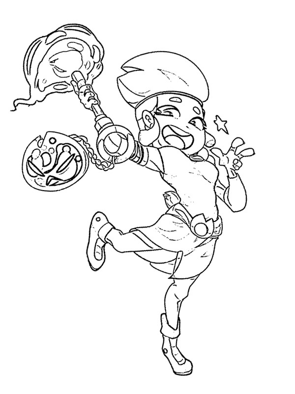 Amber brawl stars coloring page