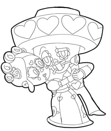 Piper from brawl stars coloring pages print for free