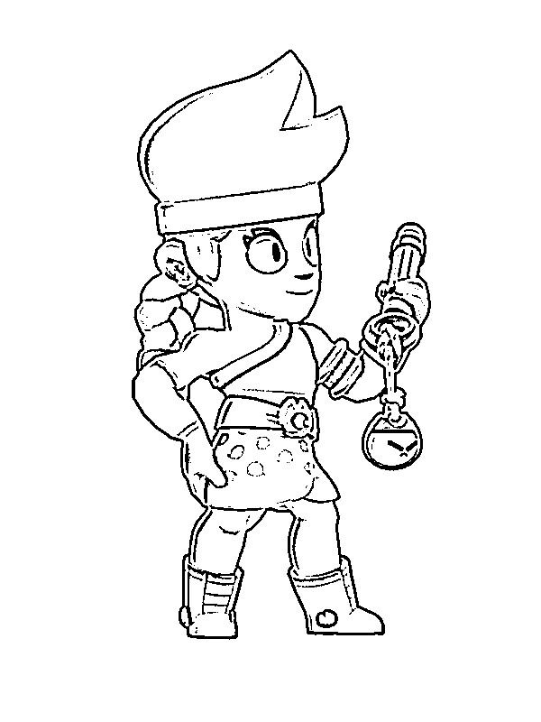 Amber brawl stars star coloring pages cartoon coloring pages coloring pages