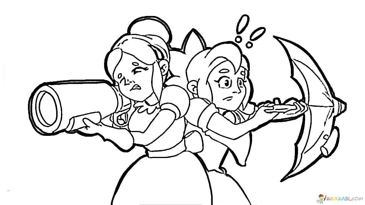 Coloring pages piper print for free character brawl stars