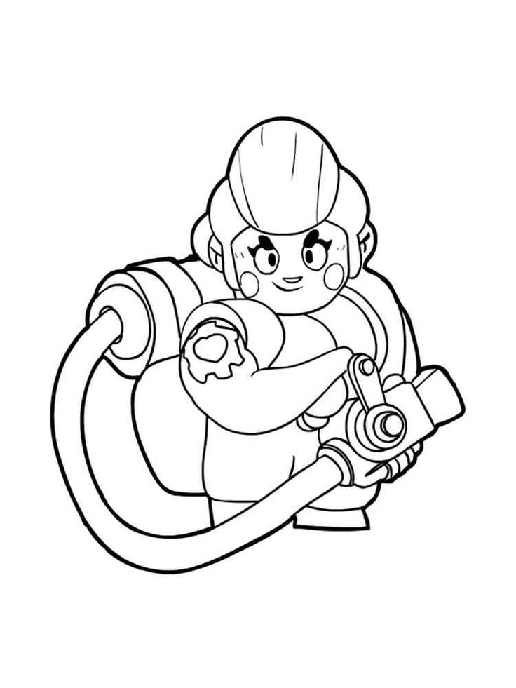 Pam brawl stars coloring pages star coloring pages coloring pages color