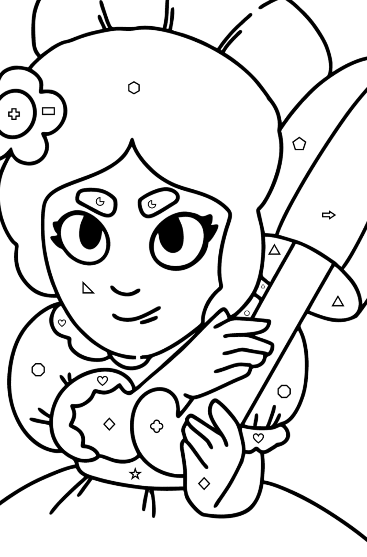 Brawl stars piper coloring page â online and print for free