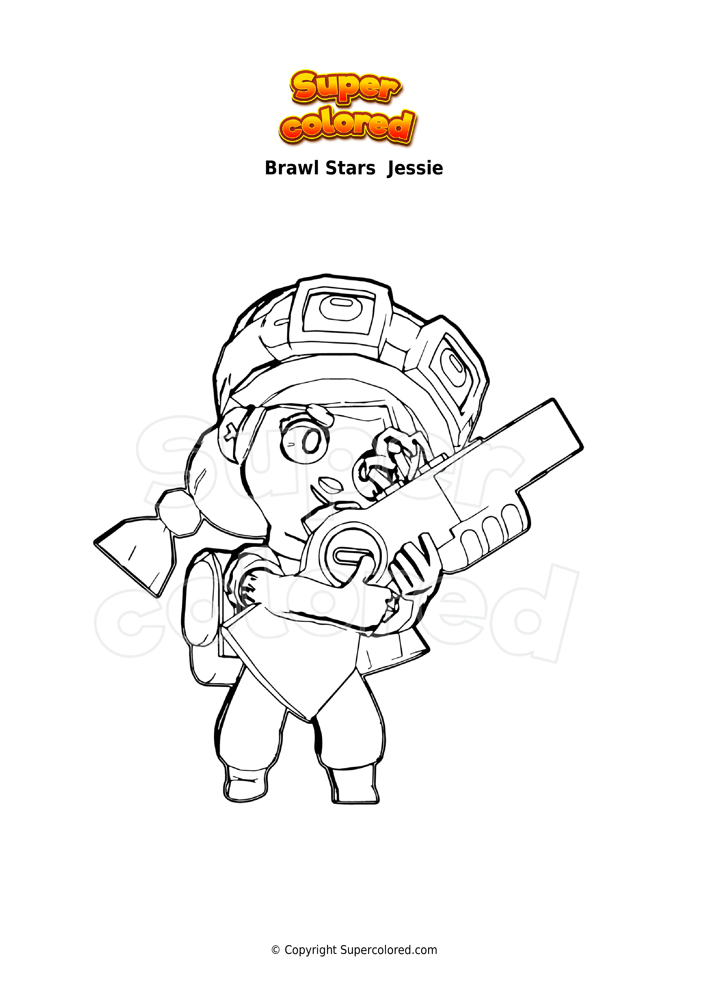 Coloring page brawl stars piper