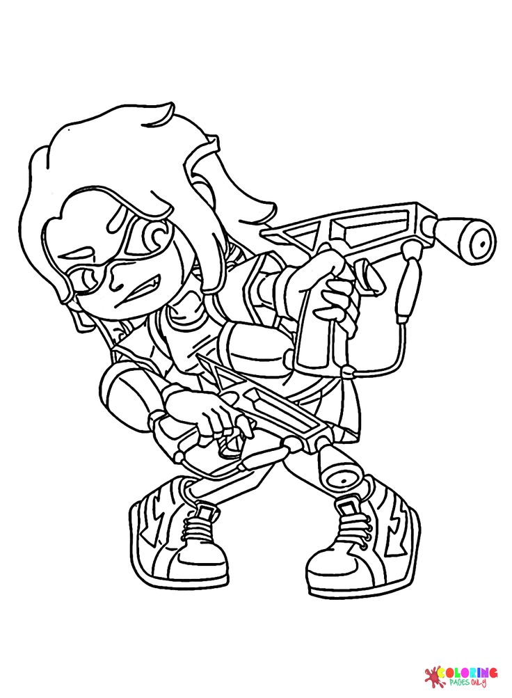 Splatoon coloring pages