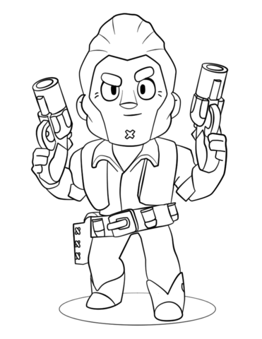 Brawl stars colt coloring page free printable coloring pages