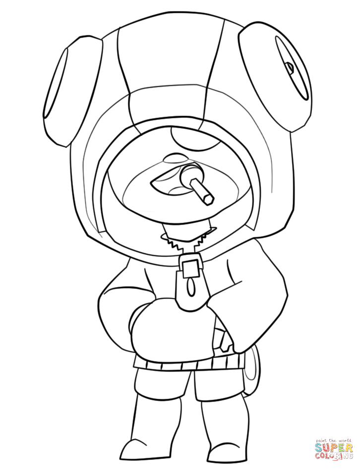 Brawl stars leon coloring page free printable coloring pages