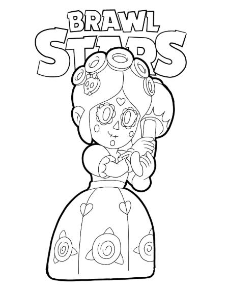 Piper from brawl stars coloring pages print for free