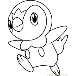 Piplup coloring pages for kids