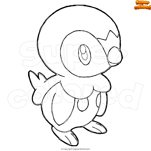 Coloring page pokemon piplup