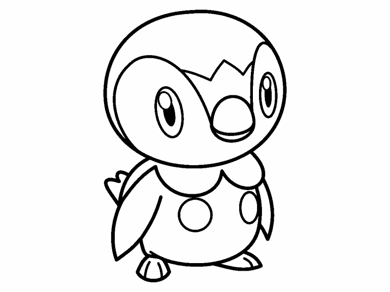 Free coloring page feb piplup pokemon