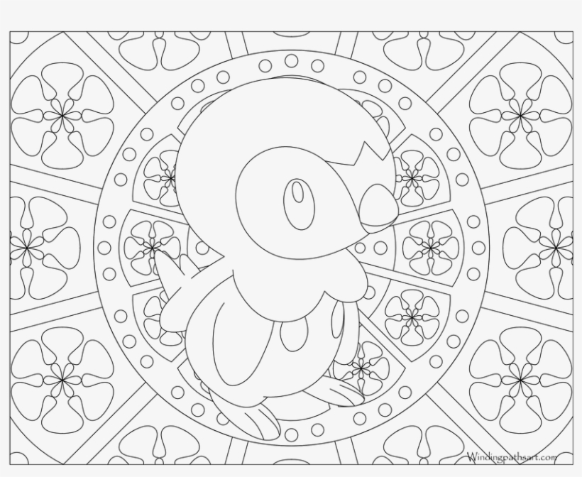 Piplup pokemon coloring page