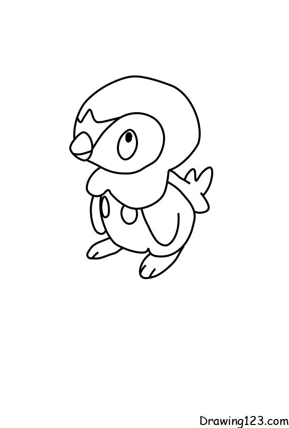 Pokemon piplup drawing tutorial