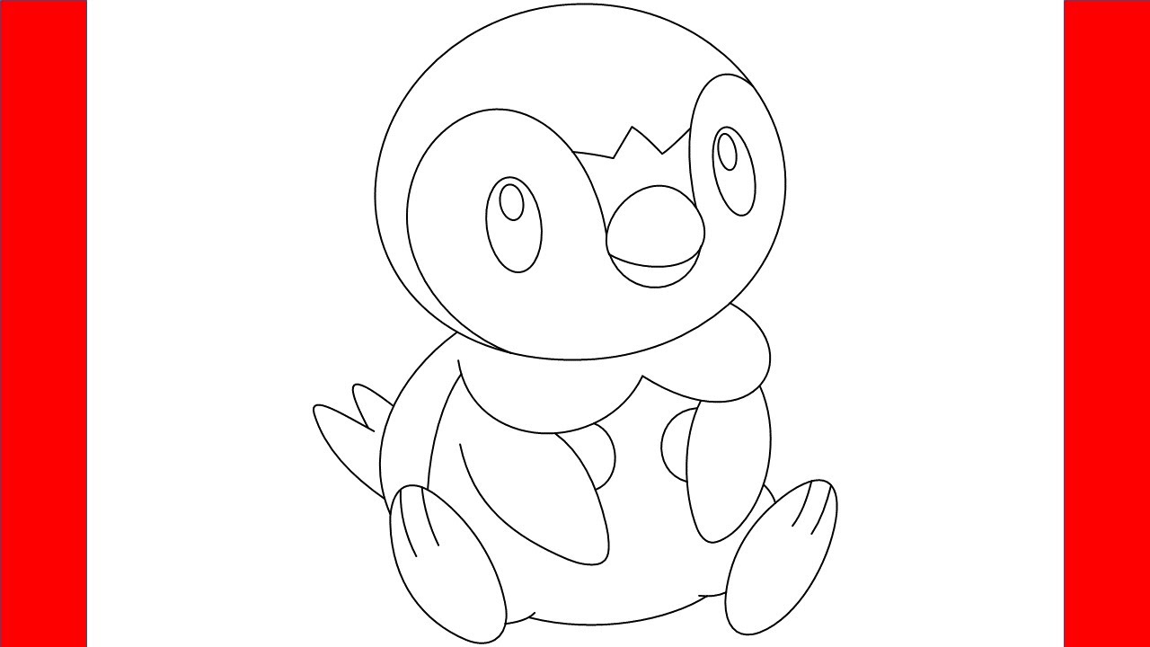 How to draw piplup from pokemon