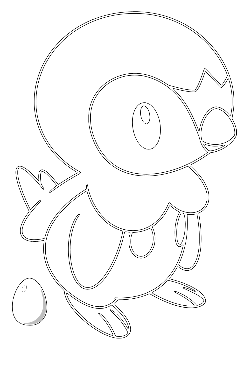 Free printable pokemon penguin coloring page for adults and kids