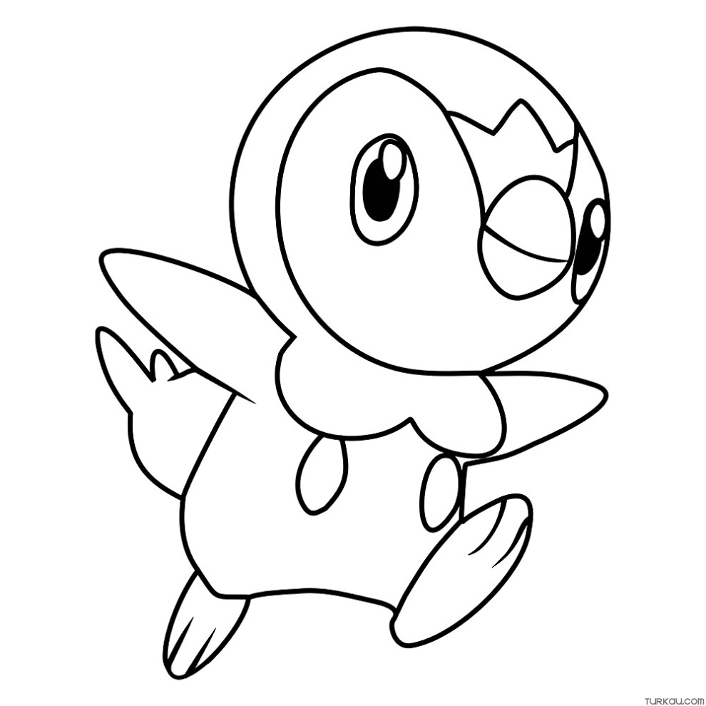 Pokemon piplup coloring page