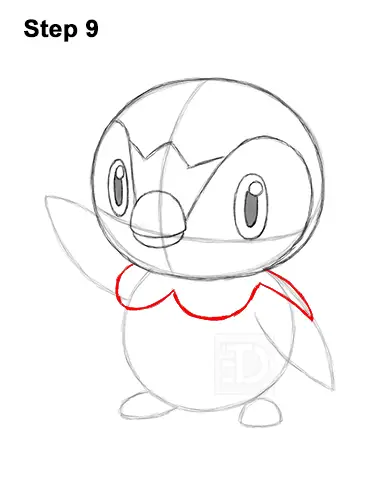 How to draw piplup pokemon video step