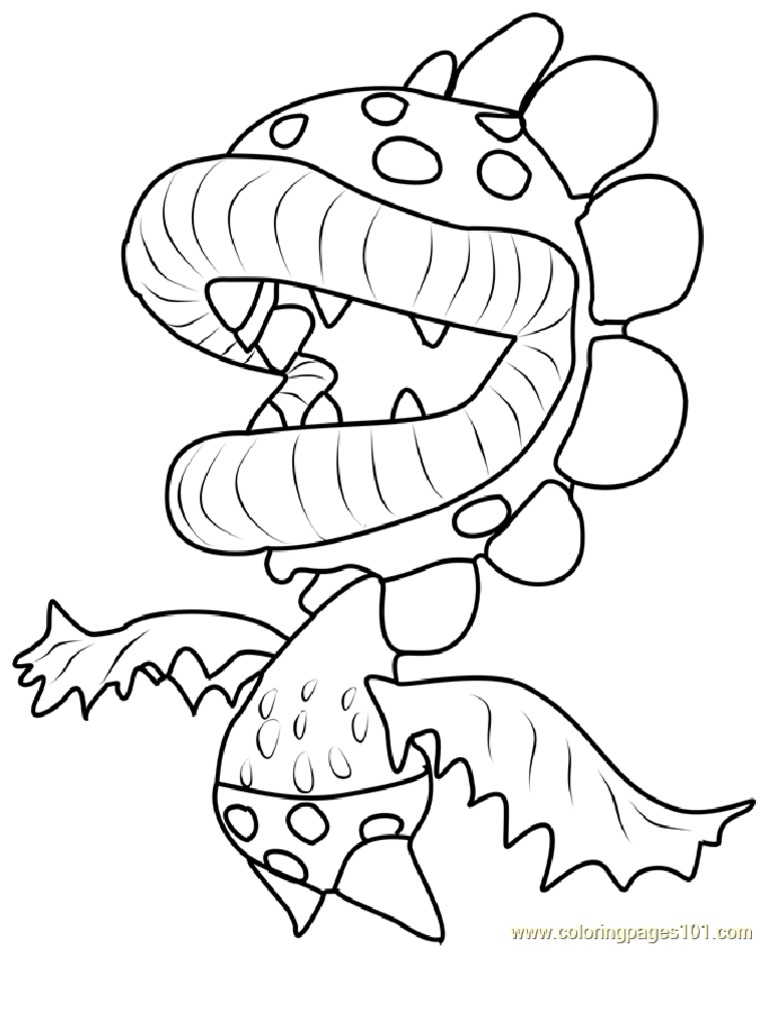 Petey piranha coloring page pdf