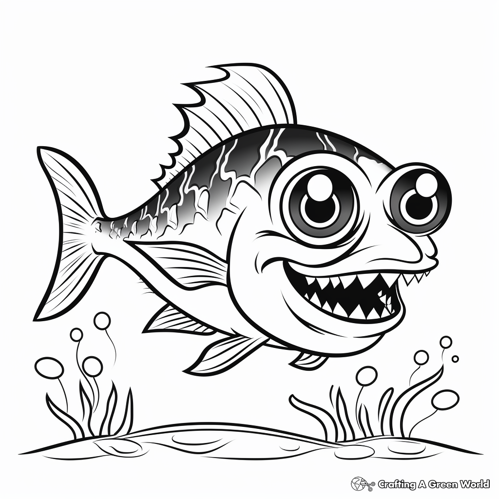 Piranha coloring pages