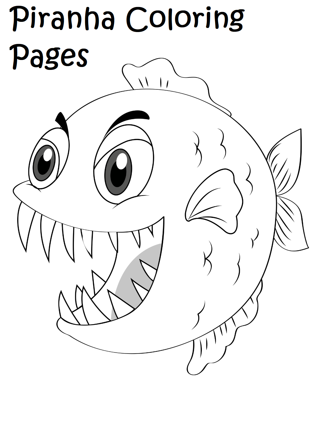 Coloringonlinefree piranha coloring pages free onâ