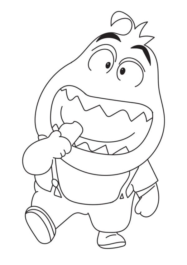 Mr piranha coloring page