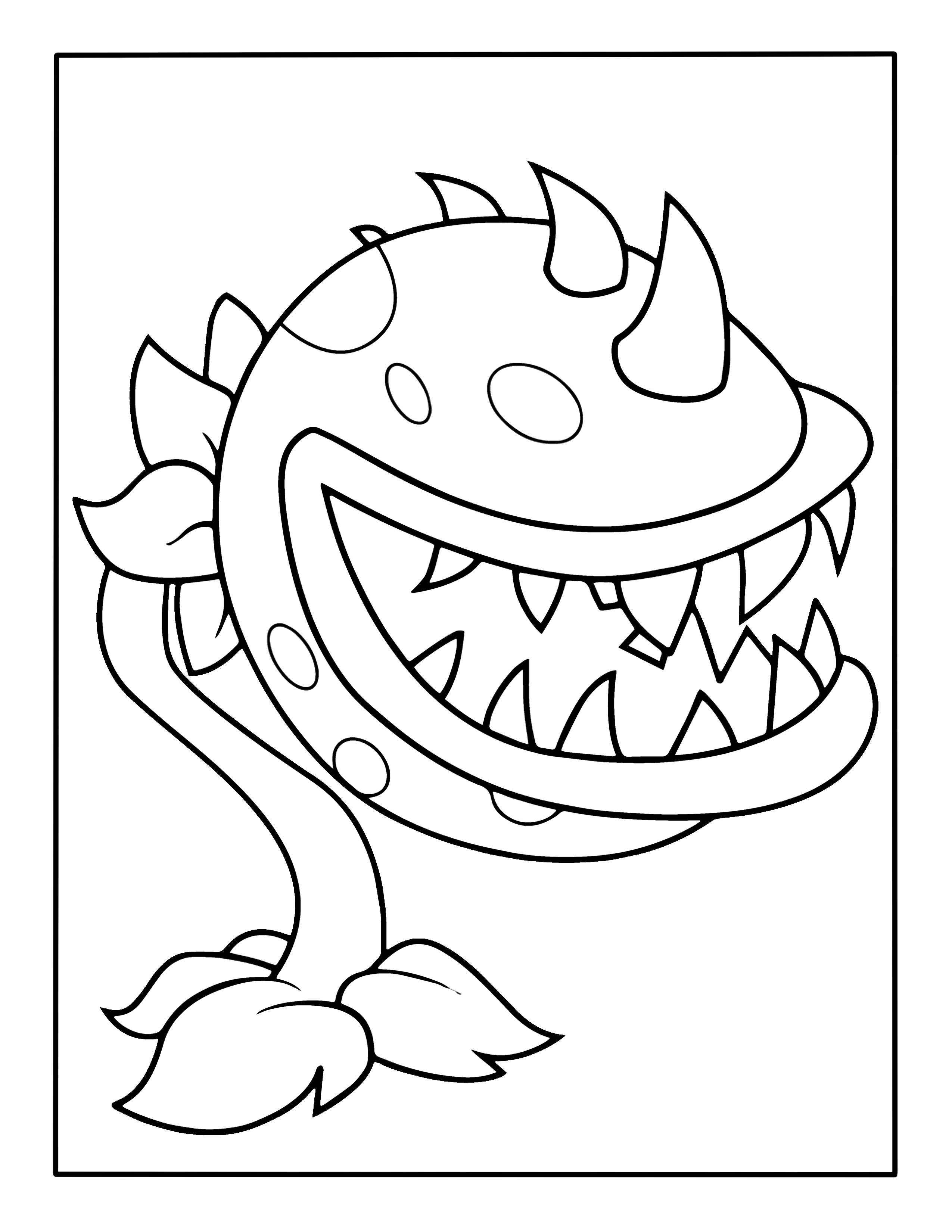 Chomper pvz coloring page â kimmi the clown