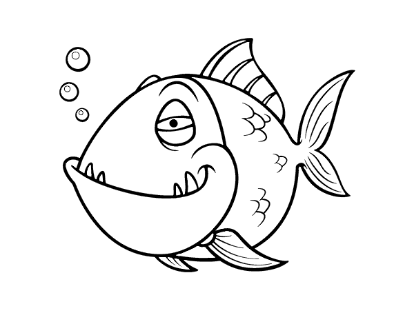 Piranha coloring page